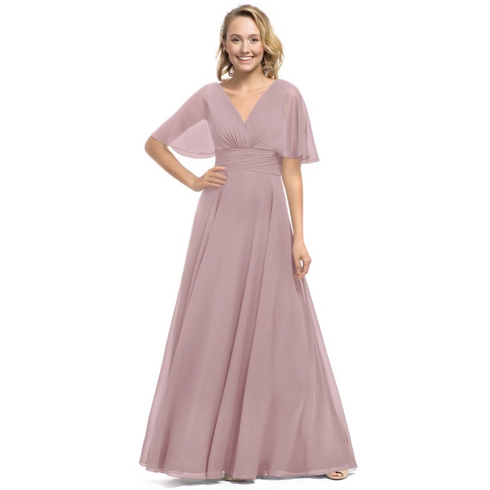 Azazie Pamela Vintage Mauve Dress